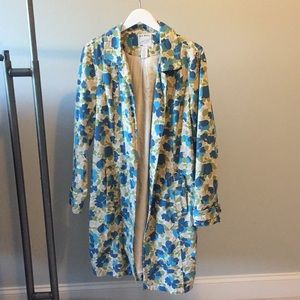 Adorable Old Navy blue flower coat!